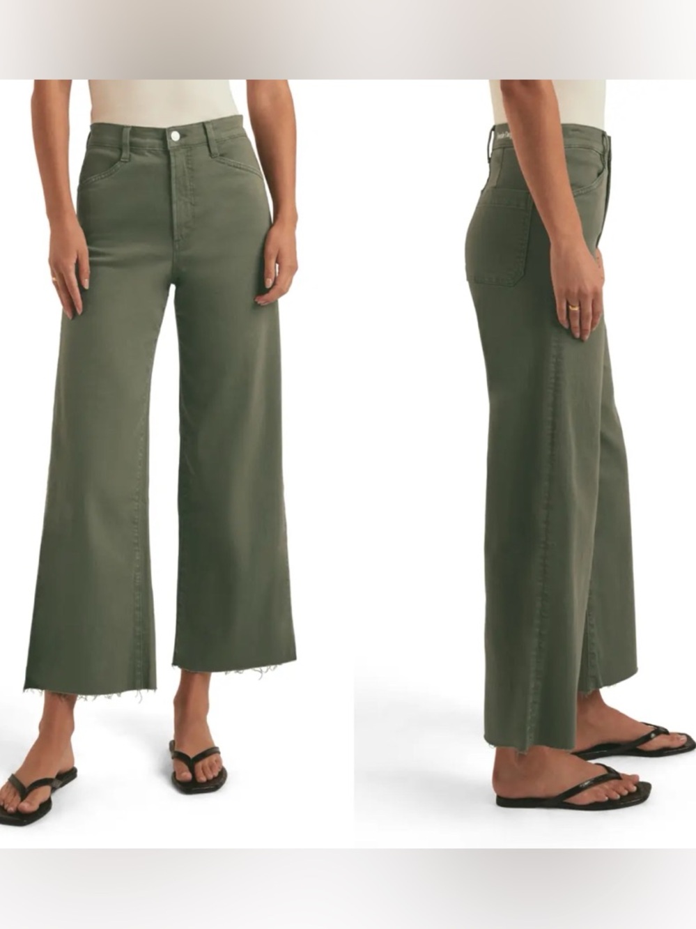 Favorite Daughter Mischa cropped wide leg denim